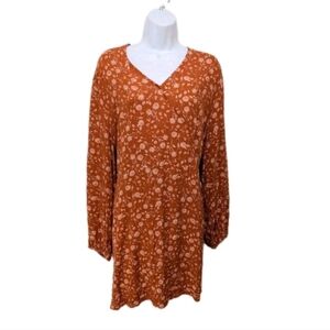 NWT a.n.a Babyfobombay Long Sleeve Faux Wrap Dress 1X Cottagecore Lagonlook 8500